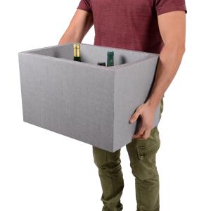 Flaschenregal, für 12 Flaschen, aus Polystyren, grau EDA 010710 (3086960245443)
