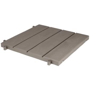 Bodenplatte in Holzoptik, (B)384 mm, Kunststoff, taupe EDA 010902 BR.T (3086960212834)