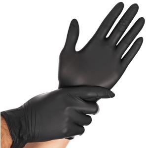 Hygostar Unisex Einmalhandschuhe Safe Light Schwarz Größe S, 100 St. 27068 (4015544270686)