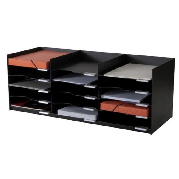 Sortierstation Formularbox, 15 Fächer, schwarz PAPERFLOW 532.01 (3660141030297)