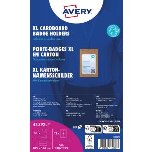 13 Avery Zweckform Xl Karton Namensschilder 14,8 X 10,5 Cm 4839XL (5014702150807)
