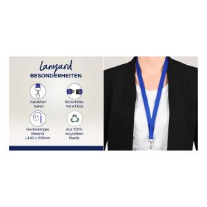 Textilband / Lanyard, aus rPET, 440 x 15 mm, gelb AVERY 4842Y (5014702138584)