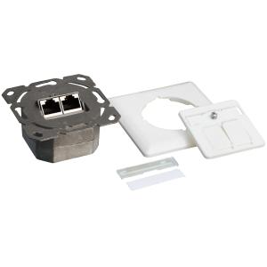 LogiLink Anschlussdose Kat.6, 2 x RJ45, reinweiß (RAL9010) NP0023V (4052792028614)