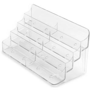 Visitenkartenhalter, 8 Fächer, glasklar deflecto 70801 (0079916708010)