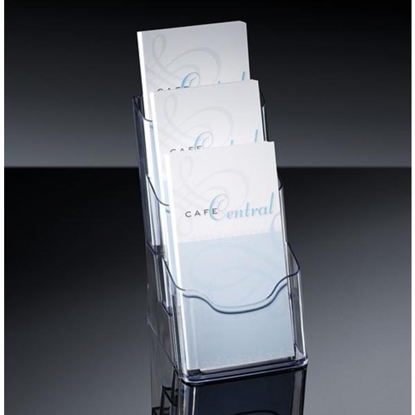 Sigel Tischprospekthalter Transparent 1/3 Din A4 3 Fächer LH133 (4004360982101)