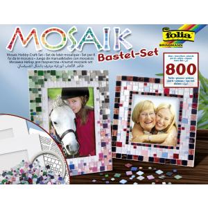 Mosaik-Bastelset, über 800 Teile, inkl. 2 Bilderrahmen folia 57019 (4001868024524)
