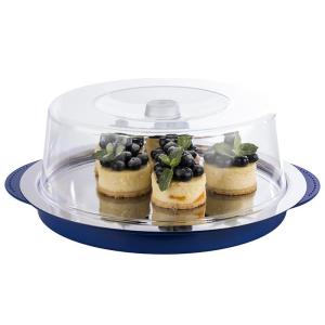 Thermo Tablett-Set, rund, schwarz/ transparent APS 9094 (4004133090941)