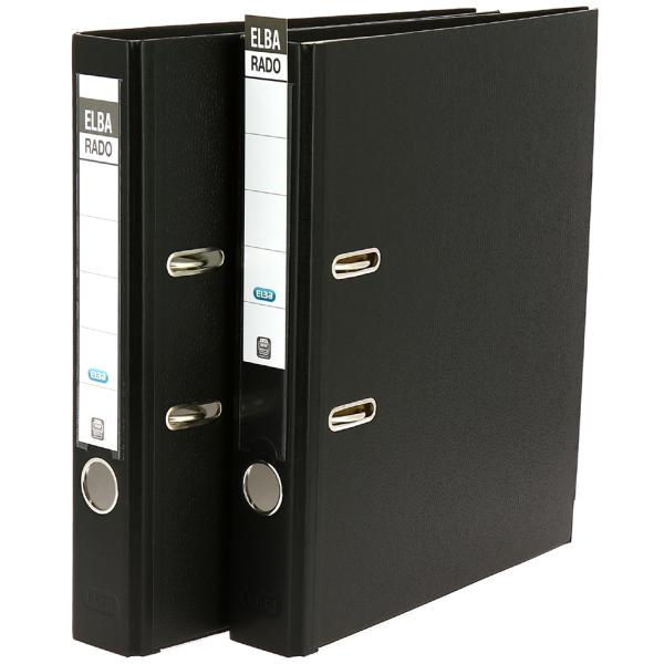 Ordner rado brillant, 50 mm, schwarz, 5er Pack ELBA 100022850 (4002030056688)
