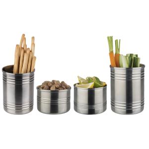 Servierdose SNACKCAN, 1, 8 Liter, Edelstahl mattiert APS 40658 (4004133406582)