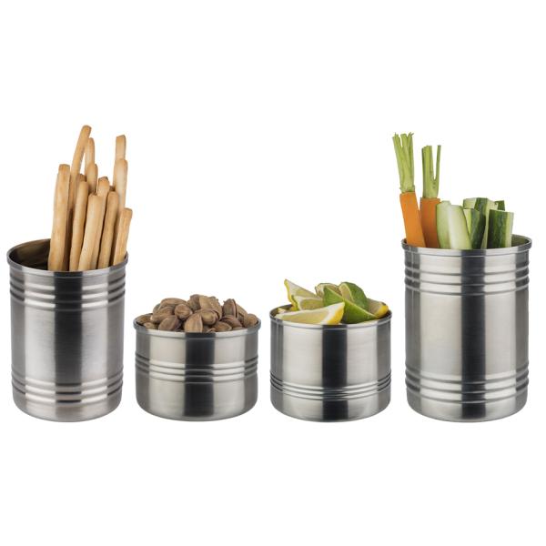 Servierdose SNACKCAN, 1, 8 Liter, Edelstahl mattiert APS 40658 (4004133406582)