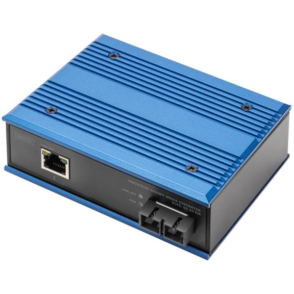 Industrieller Gigabit Medienkonverter RJ45, 20 km DIGITUS DN-652102-1 (4016032488194)