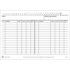 Lager-Kontrollkarte, DIN A5 quer, weiß RNK Verlag 117050 (4002871170505)