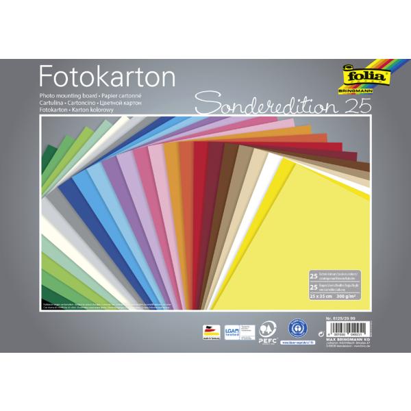Fotokarton, (B)250 x (H)350 mm, 300 g/ qm, sortiert folia 6125/25 99 (4001868049251)