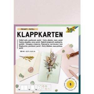Klappkarten-Set, 105 x 150 mm, perlmutt pastell folia 179591 (4001868097528)