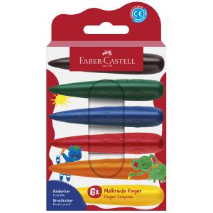 FABER-CASTELL Wachsmalfinger, 6er Kartonetui Faber-Castell 120409 (4005401204091)