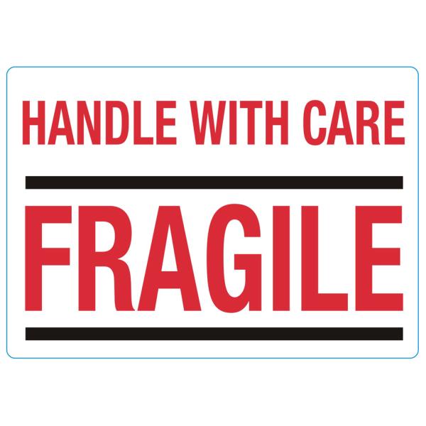 Hinweisetiketten 'HANDLE WITH CARE/ FRAGILE' rillprint 76850 (8712794768500)