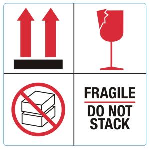 Hinweisetiketten 'FRAGILE/ DO NOT STACK' rillprint 76930 (8712794769309)