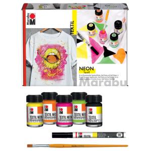 Textil Neon Set, 4 x 15 ml Marabu 1711000000080 (4007751733726)