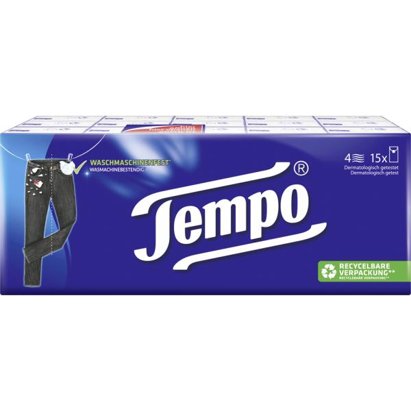 Taschentücher Klassik, 4-lagig, weiß, 15er Pack Tempo 7322540786514 (7322540786514)