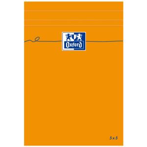 Notizblock, 110 x 170 mm, kariert, 80 Blatt, orange Oxford 100106279 (3020121062791)
