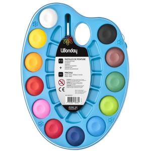 Deckfarbkasten auf Palette, 12 Farben Wonday APN450191 (3701254706782)