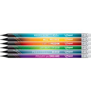 Bleistift BLACK'PEPS ENERGY, Härtegrad: HB, 12er Etui Maped 852001 (3154148520016)