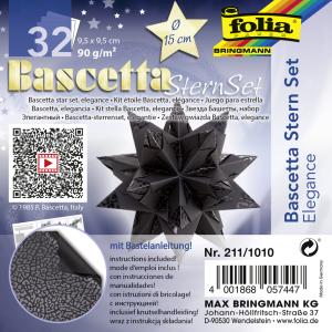 Faltblätter Bascetta-Stern Elegance, 95 x 95 mm folia 211/1010 (4001868057447)
