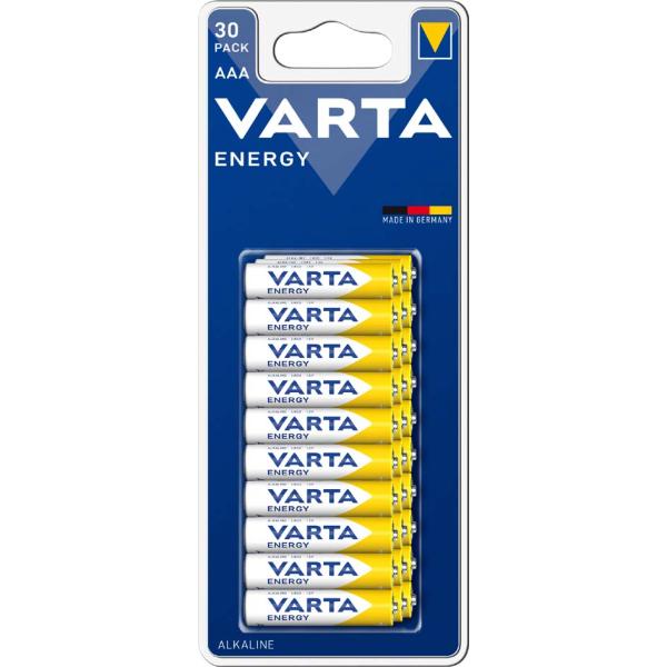 Alkaline Batterie Energy, Micro (AAA/ LR3), 30er Pack VARTA 04103 229 630 (4008496978168)