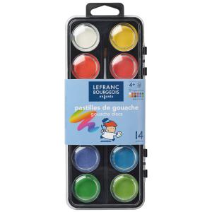 Deckfarbkasten, 12 Farben inkl. Pinsel LEFRANC BOURGEOIS 807152 (3013648071520)
