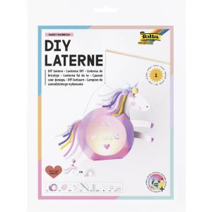 Laternen-Bastelset SWEET RAINBOW, irisierend-pink folia 94302 (4001868144802)