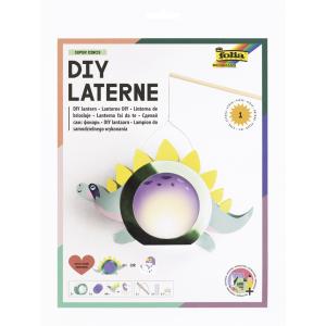 Laternen-Bastelset SUPER DINOS, metallic-grün folia 94304 (4001868144826)