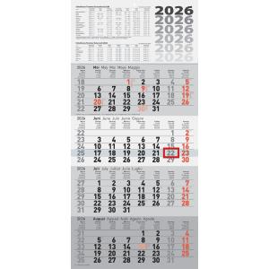 Wandkalender '4-Monatskalender quattroplan 2', 2026 rido ide 7033420006 (4003273791145)