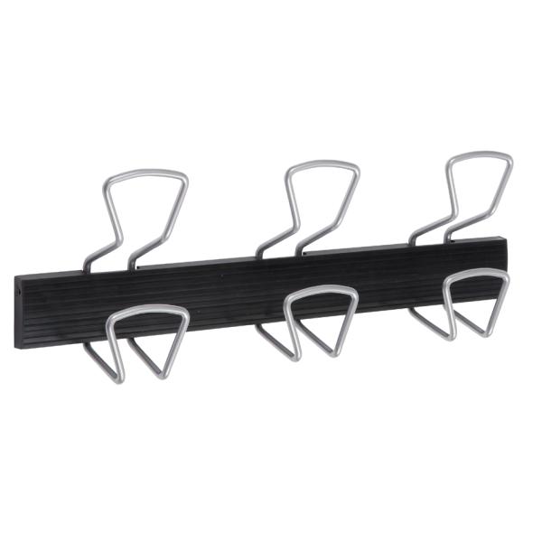 Wandgarderobe 'PRO3', 3 Haken, grau/ schwarz ALBA PMPRO3M (3129710013197)
