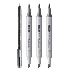 Marker ciao, 3+1 Set SHADE 'Light Cool Gray' COPIC 22075423 (4013695268101)