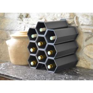 Mini-Flaschenregal, für 3 Flaschen, PP, anthrazit EDA 019712 (3086960244668)