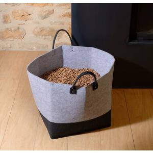 Pellet-Tasche, aus Filz, 60 Liter, grau / schwarz EDA 010487 G.BT (3086960264574)