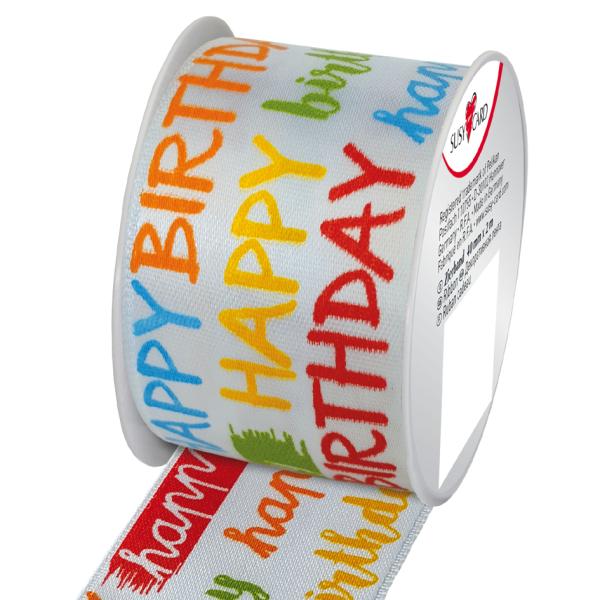 Geschenkband auf Spule 'Birthday Party' SUSY CARD 40030746 (4050498277213)