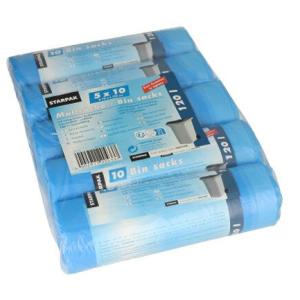 Müllsäcke HDPE, mit Zugband, 120 Liter, blau STARPAK 12433 (4002911204337)