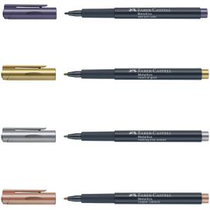 Faserschreiber Metallics 1,5 mm nothing else metals FABER CASTELL 160751 (4005401607519)