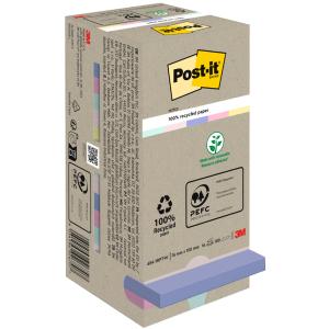 Haftnotizblock Recycling Notes 76x76 mm sortiert 16x100 Blatt POST-IT 654-1RPT (4054596926707)