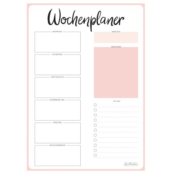 Wochenplaner-Block, A5, immerwährend herlitz 50047956 (4008110384979)