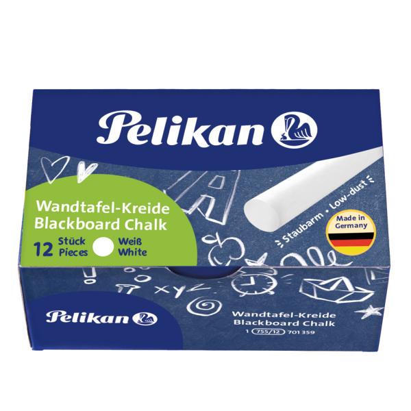 Wandtafelkreide 755 12, weiß Kartonschachtel mit 12 Kreiden PELIKAN 400142594 (4012700701350)