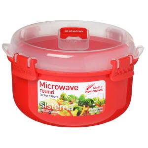 Mikrowellendose ROUND, 915 ml, rot Sistema 1113 (9414202011138)