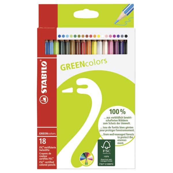 Buntstifte GREENcolors, 12er Kartonetui STABILO 6019/2-121 (4006381366076)