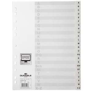 Kunststoff-Register, A-Z, A4, 20-teilig, grau DURABLE 6513-10 (4005546665054)