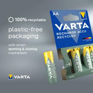 NiMH Akku 'RECHARGE ACCU Recycled', Micro AAA, 800 mAh VARTA 56813 101 402 (4008496978991)