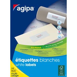 Adress-Etiketten, 38 x 21, 2 mm, weiß agipa 100799 (3270241007992)