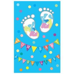 Geburtskarte 'Junge Konfetti Füße' SUSY CARD 40040417 (4050498296559)