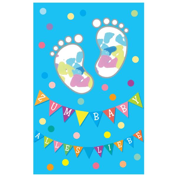Geburtskarte 'Junge Konfetti Füße' SUSY CARD 40040417 (4050498296559)