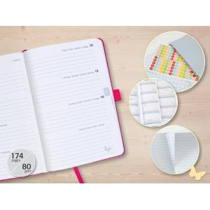 Buchkalender Jolie Feel 2026, Textil, A5, blau sigel J6401 (4004360775390)
